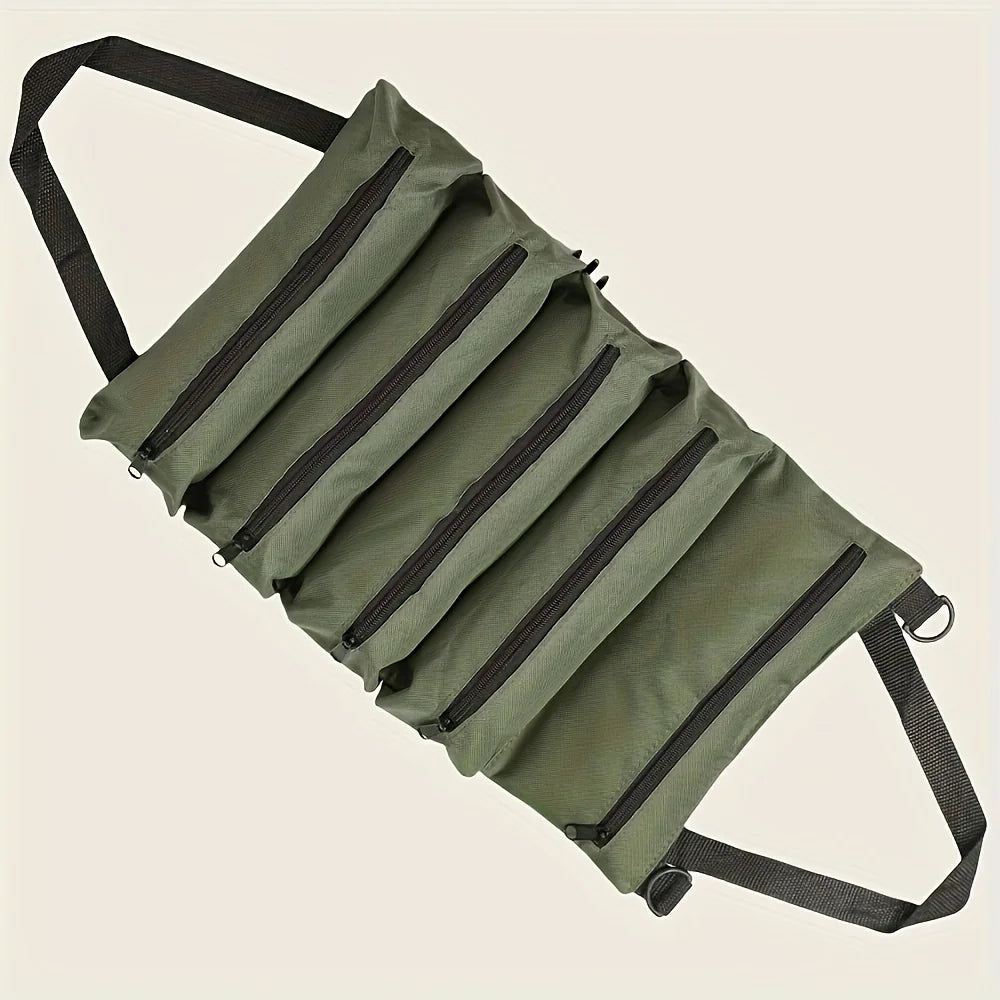 Multi-Pocket Roll-Up Tool Organizer Bag